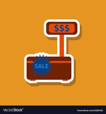 Fashion patch sale sticker cash machine sale vector image