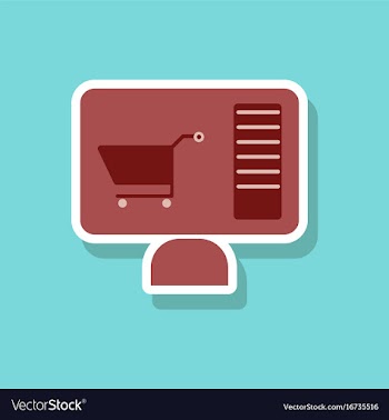 Fashion patch sale sticker computer online buying vector image