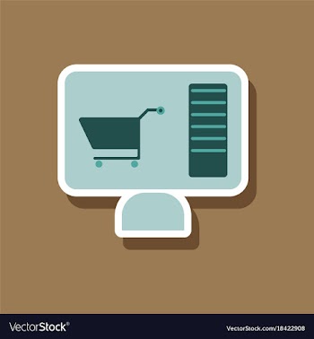 Fashion patch sale sticker computer online buying vector image