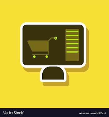 Fashion patch sale sticker computer online buying vector image