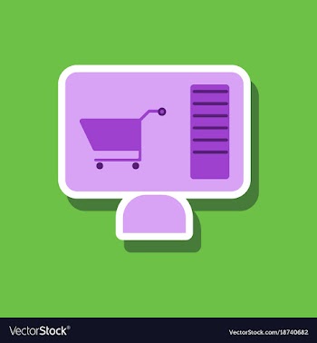 Fashion patch sale sticker computer online buying vector image