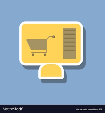 Fashion patch sale sticker computer online buying vector image