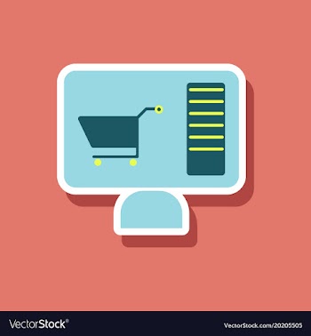 Fashion patch sale sticker computer online buying vector image