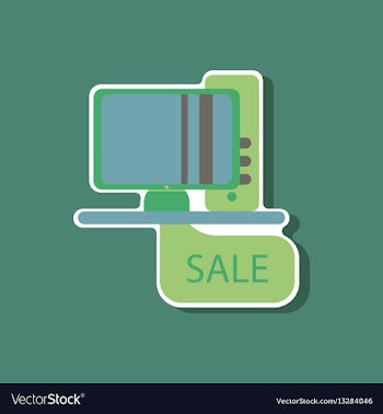 Fashion patch sale sticker computer sale online vector image