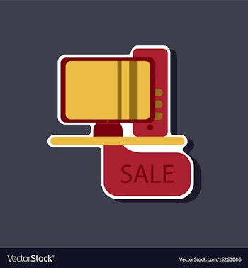 Fashion patch sale sticker computer sale online vector image