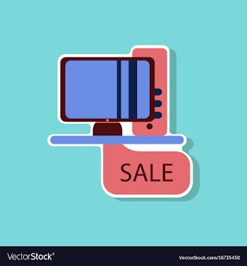 Fashion patch sale sticker computer sale online vector image