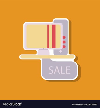 Fashion patch sale sticker computer sale online vector image
