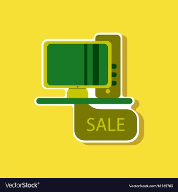 Fashion patch sale sticker computer sale online vector image