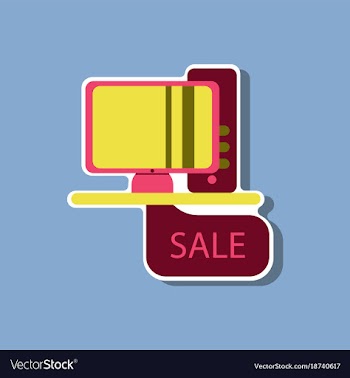 Fashion patch sale sticker computer sale online vector image