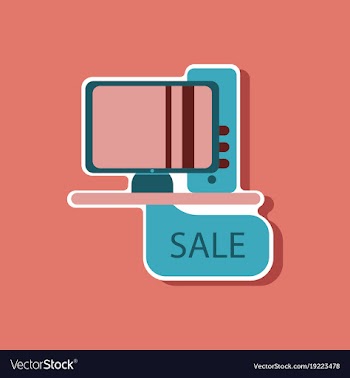 Fashion patch sale sticker computer sale online vector image