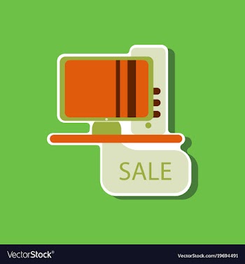 Fashion patch sale sticker computer sale online vector image