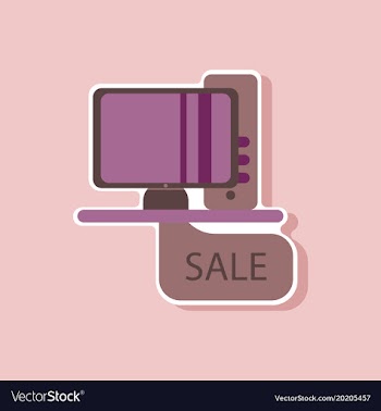 Fashion patch sale sticker computer sale online vector image
