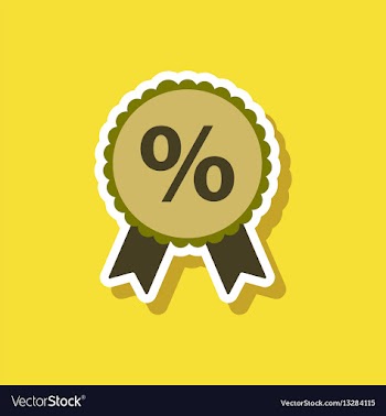 Fashion patch sale sticker discount ribbon vector image
