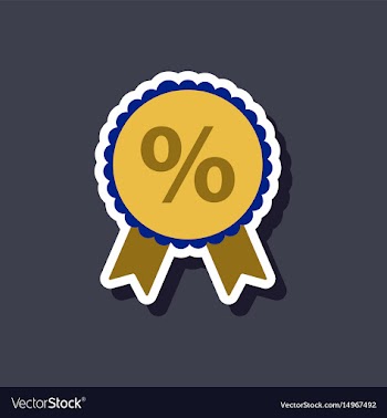 Fashion patch sale sticker discount ribbon vector image