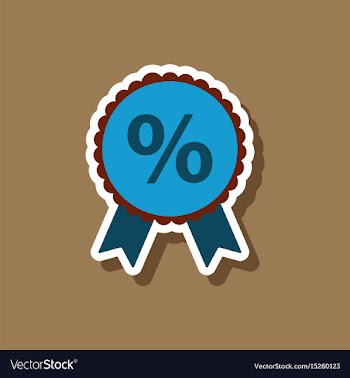 Fashion patch sale sticker discount ribbon vector image