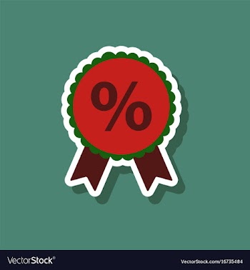 Fashion patch sale sticker discount ribbon vector image