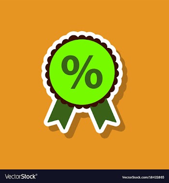 Fashion patch sale sticker discount ribbon vector image