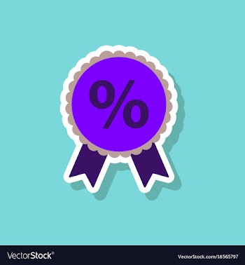 Fashion patch sale sticker discount ribbon vector image