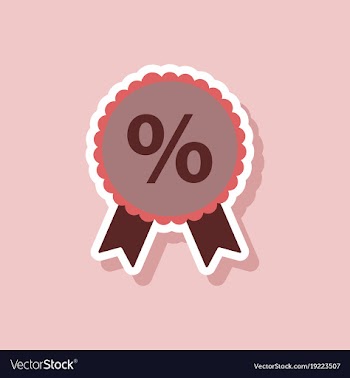 Fashion patch sale sticker discount ribbon vector image