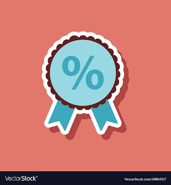 Fashion patch sale sticker discount ribbon vector image