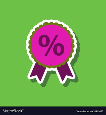 Fashion patch sale sticker discount ribbon vector image