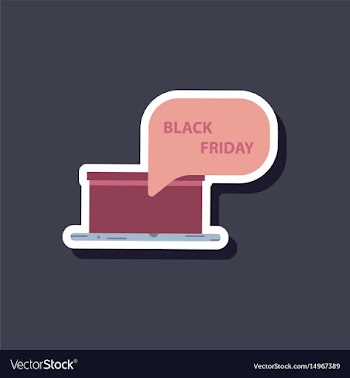 Fashion patch sale sticker gift box black friday vector image