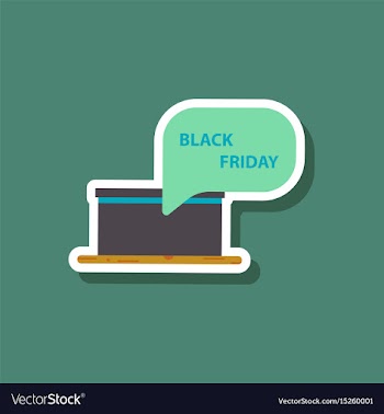 Fashion patch sale sticker gift box black friday vector image
