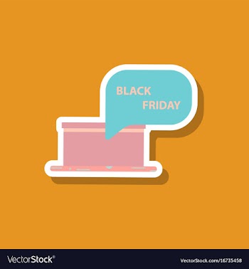 Fashion patch sale sticker gift box black friday vector image