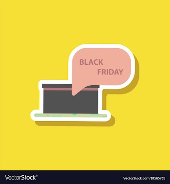 Fashion patch sale sticker gift box black friday vector image