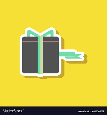 Fashion patch sale sticker gift box black friday vector image