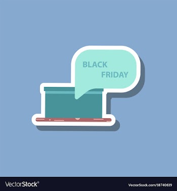 Fashion patch sale sticker gift box black friday vector image