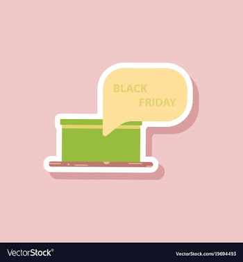 Fashion patch sale sticker gift box black friday vector image