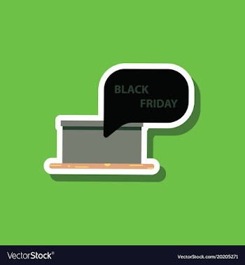 Fashion patch sale sticker gift box black friday vector image