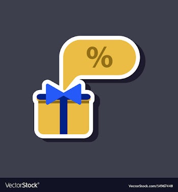 Fashion patch sale sticker gift box discount vector image