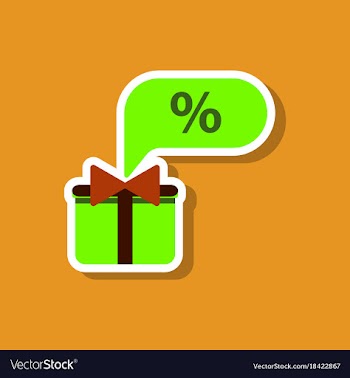 Fashion patch sale sticker gift box discount vector image
