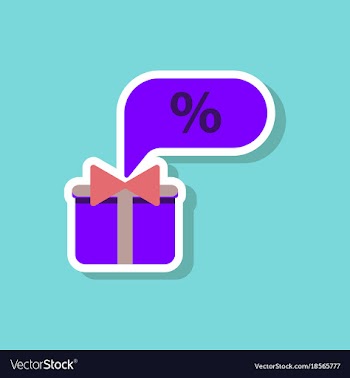 Fashion patch sale sticker gift box discount vector image