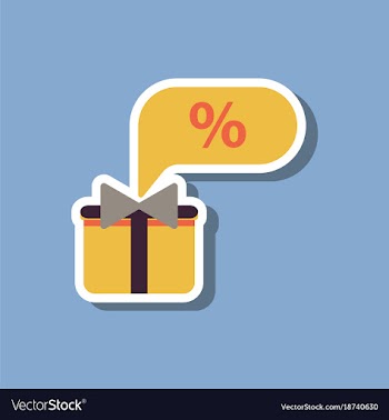 Fashion patch sale sticker gift box discount vector image