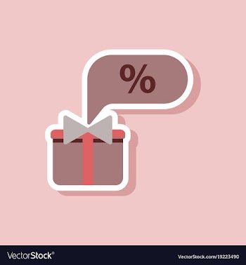 Fashion patch sale sticker gift box discount vector image