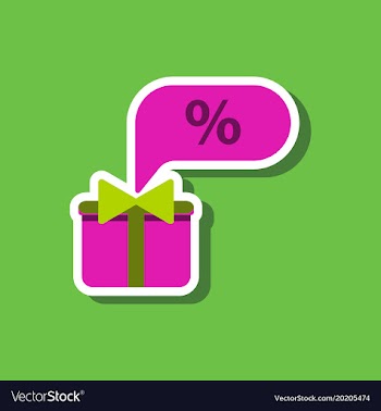 Fashion patch sale sticker gift box discount vector image