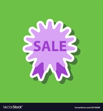Fashion patch sale sticker label shopping vector image