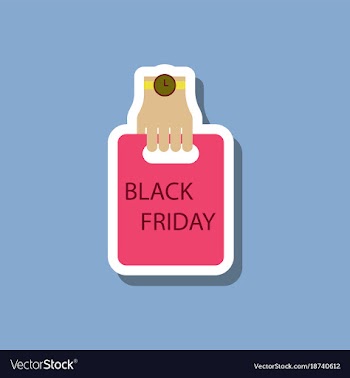 Fashion patch sale sticker package in hand black vector image