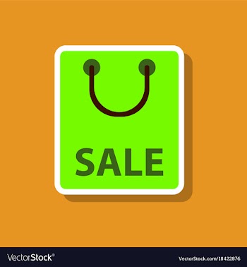Fashion patch sale sticker package vector image