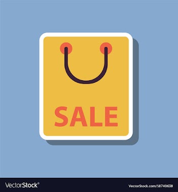 Fashion patch sale sticker package vector image