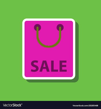 Fashion patch sale sticker package vector image