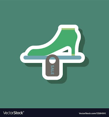 Fashion patch sale sticker shoes discounts vector image