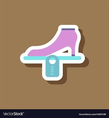 Fashion patch sale sticker shoes discounts vector image
