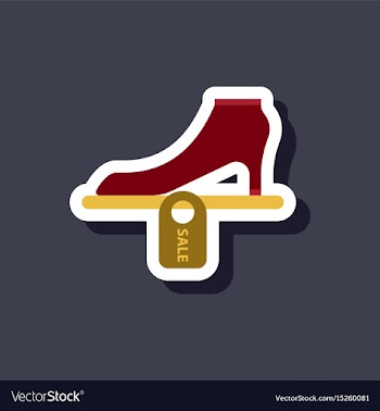 Fashion patch sale sticker shoes discounts vector image