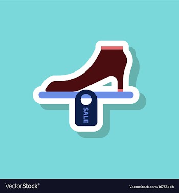 Fashion patch sale sticker shoes discounts vector image