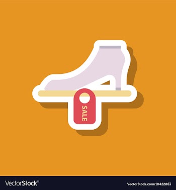 Fashion patch sale sticker shoes discounts vector image