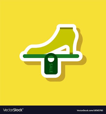 Fashion patch sale sticker shoes discounts vector image